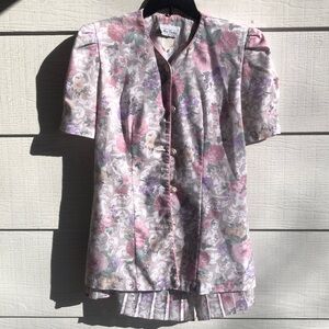 Vintage Miss Dorby Floral Skirt/Jacket Set